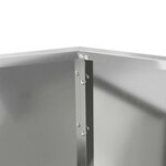 vidaXL Jardinière 2 Pièces Argent 75 x 75 x 60 cm Acier galvanisé