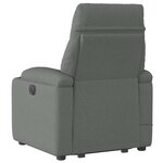 vidaXL Fauteuil inclinable de massage électrique Gris foncé Tissu