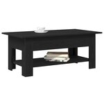vidaXL Table basse Chêne noir 102 x 55 x 42 cm Bois d'ingénierie