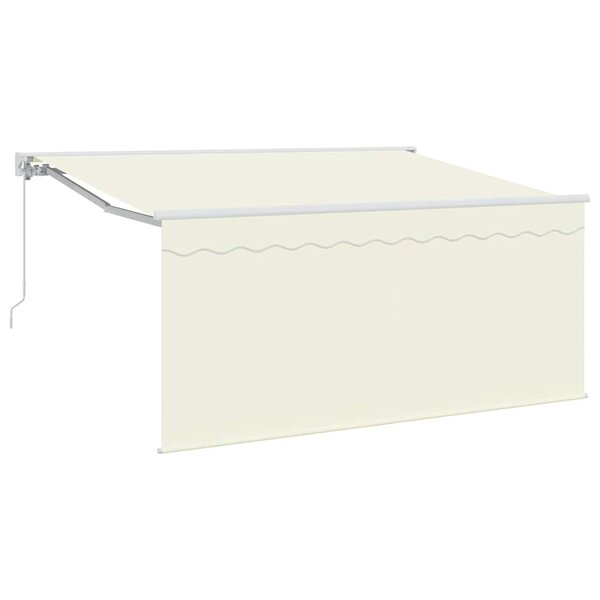 vidaXL Auvent Rétractable Crème 300 x 200 cm Polyester et Aluminium