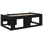 vidaXL Cadre de lit pour enfants avec rangement Chêne noir 80 x 200 cm