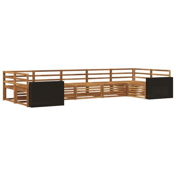 vidaXL Ensemble de canapés d'extérieur 7 Pièces Naturel