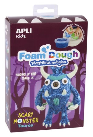 Kit monstre bleu en pâte à modeler Foam Dough APLI