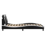 vidaXL Cadre de lit sans matelas noir et blanc 140x200 cm similicuir