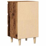 vidaXL Table de chevet vieux bois 40x35x69 cm bois d’ingénierie