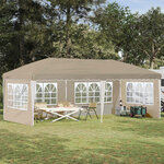 vidaXL Tente de fête pop-up 575 x 289 x 245 cm Crème