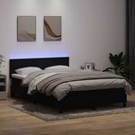 vidaXL Sommier à lattes de lit avec matelas noir 140x220 cm velours