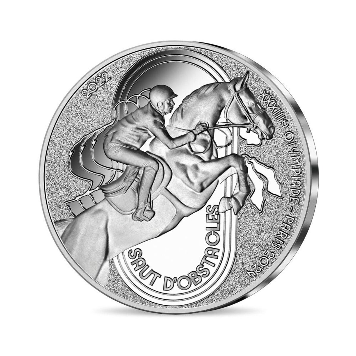 Jeux olympique de paris 2024 monnaie de 10€ argent sports saut d