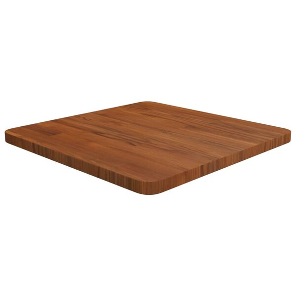 vidaXL Dessus de table carré Marron foncé50x50x2 5cm Bois chêne traité