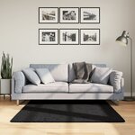 vidaXL Tapis OVIEDO à poils courts noir 120x120 cm