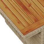 vidaXL Set de canapé de jardin 9 pièces beige en rotin poly