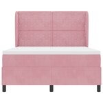 vidaXL Lit à ressorts avec matelas Rose 190 x 140 cm Polyester