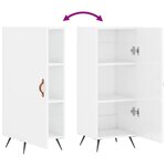 vidaXL Buffet Blanc brillant 34 5x34x90 cm Bois d'ingénierie