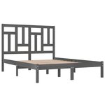 vidaXL Cadre de lit sans matelas gris 200x200 cm bois massif de pin