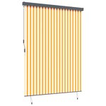 vidaXL Store Roulant Extérieur Rayé Orange et blanc 220 x 250 cm tissu