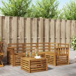 vidaXL Ensemble de canapés d'extérieur 5 Pièces Naturel
