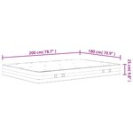 vidaXL Matelas à ressorts ensachés dureté moyenne 180x200 cm