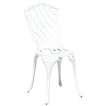 vidaXL Ensemble bistro de jardin 3 Pièces Blanc Aluminium