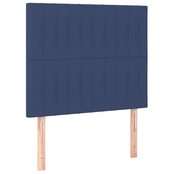 vidaXL Tête de lit Bleu 100x5x118/128 cm Tissu