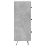 vidaXL Buffet Gris béton 34 5x34x90 cm Bois d'ingénierie
