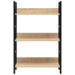 vidaXL Bibliothèque à 3 niveaux chêne 60x27 6x90 5cm bois d'ingénierie