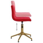 vidaXL Chaises pivotantes à manger lot de 2 bordeaux velours