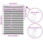 vidaXL Store zèbre noir 155x200 cm largeur du tissu 150 9 cm polyester