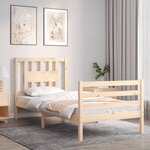vidaXL Cadre de lit sans matelas 100x200 cm bois massif