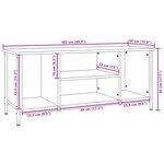 vidaXL Meuble TV Chêne artisanal 102 x 35 x 45 cm Bois d'ingénierie