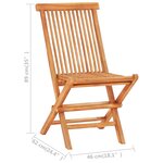 vidaXL Ensemble de bistro 3 Pièces avec coussins gris Bois de teck massif