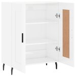 vidaXL Buffet Blanc brillant 69 5x34x90 cm Bois d'ingénierie