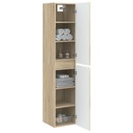 vidaXL Cabinet de Salle de Bain Mural Chêne Sonoma 33 x 34 5 x 160 cm