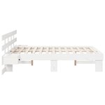 vidaXL Cadre de lit Blanc 140 x 190 cm Pin massif et pin massif