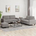 vidaXL Ensemble de canapés 3 Pièces taupe tissu