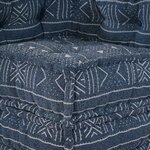 Pouf convertible modulable 2 places en tissu indigo vidaXL