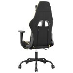 vidaXL Chaise de jeu de massage avec repose-pied Noir&Doré Similicuir