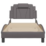 vidaXL Cadre de lit sans matelas gris 90x200 cm similicuir