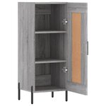 vidaXL Buffet Sonoma gris 34 5x34x90 cm Bois d'ingénierie