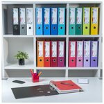 Classeur à levier Prem'Touch Revetu polypropylène - Dos 80mm - A4 maxi - Lilas x 10 EXACOMPTA