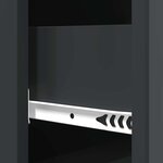 vidaXL Armoire à tiroirs Noir 33 x 34 5 x 90 cm Bois d'ingénierie