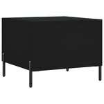 vidaXL Tables basses 2 Pièces noir 50x50x40 cm bois d'ingénierie
