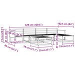 vidaXL Ensemble de canapés d'extérieur 6 Pièces Naturel