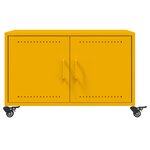 vidaXL Table basse jaune moutarde 68x50x43 5 cm acier laminé à froid