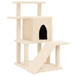 vidaXL Arbre à chat avec griffoirs en sisal crème 97 cm
