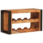 vidaXL Étagère à vin Marron 100 x 45 x 33 cm Bois d'Acacia Massif