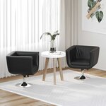 vidaXL Chaise de bar lot de 2 cuir artificiel noir