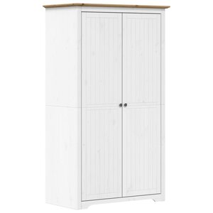 vidaXL Garde-robe BODO blanc marron 99x53 5x173 cm bois massif de pin