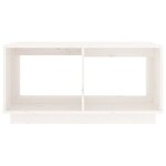 vidaXL Table basse Blanc 80x50x40 cm Bois massif de pin