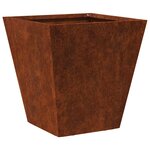 vidaXL Jardinière 30x30x30 cm acier résistant aux intempéries