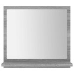 Miroir de bain sonoma 40 x 10 5 x 37 cm bois d'ingénierie gris 02_0006899